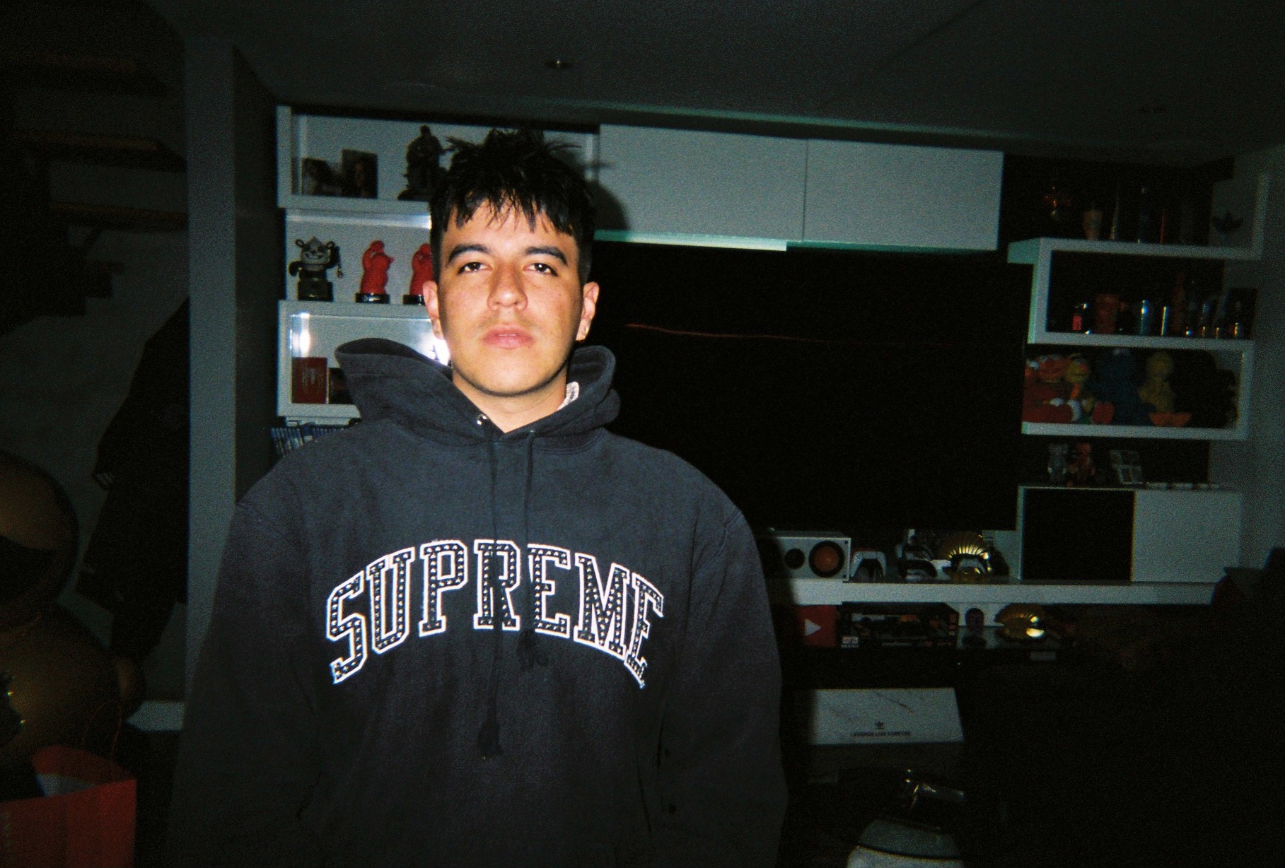 Marlon V photographed indoors on film.