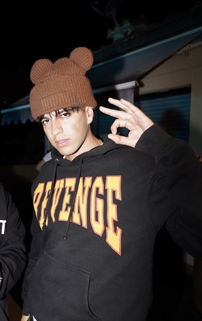 Marlon V photographed on a night shoot.